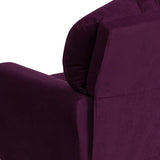 Contemporary Purple Microfiber Kids Recliner with Cup Holder