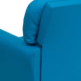 Contemporary Turquoise Vinyl Kids Recliner with Cup Holder