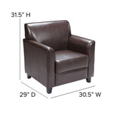 HERCULES Diplomat Series Brown LeatherSoft Chair