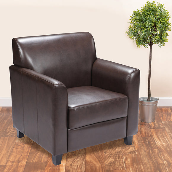HERCULES Diplomat Series Brown LeatherSoft Chair by Office Chairs PLUS