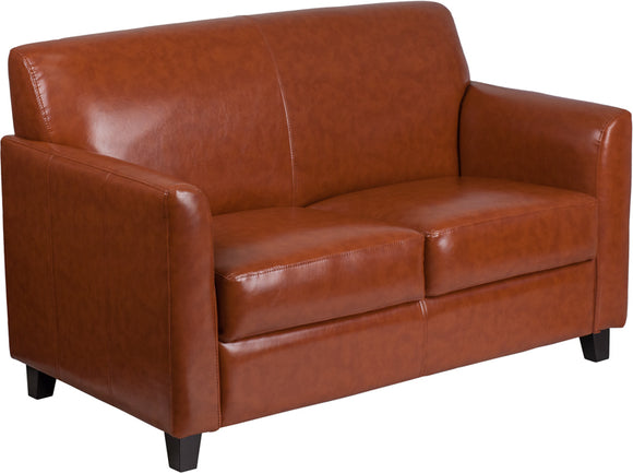 HERCULES Diplomat Series Cognac LeatherSoft Loveseat by Office Chairs PLUS