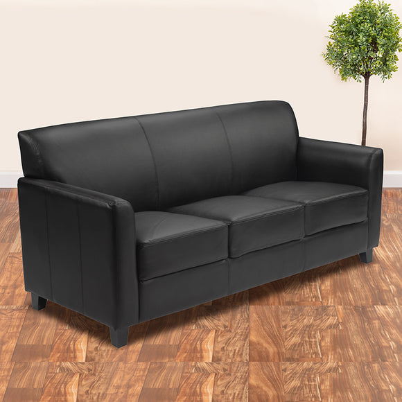 HERCULES Diplomat Series Black LeatherSoft Sofa by Office Chairs PLUS