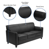 HERCULES Diplomat Series Black LeatherSoft Sofa