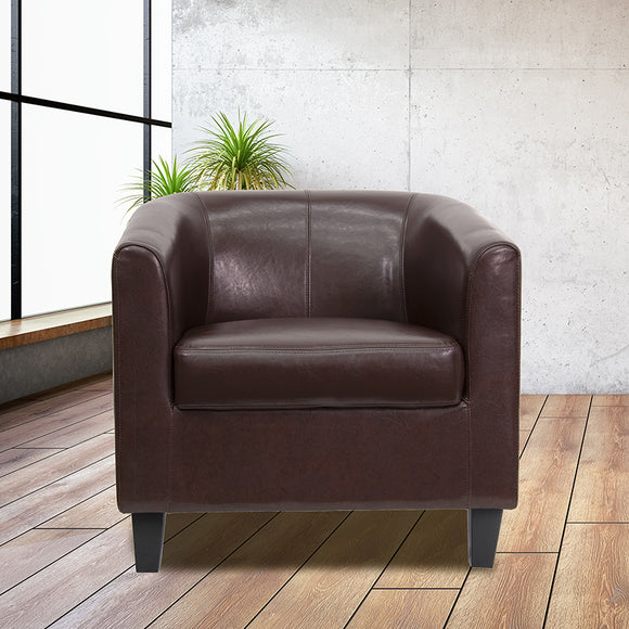 Brown LeatherSoft Lounge Chair by Office Chairs PLUS