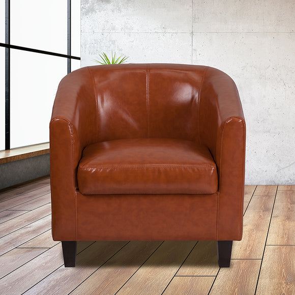Cognac LeatherSoft Lounge Chair by Office Chairs PLUS