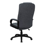 High Back Gray Fabric Executive Swivel Office Chair with Arms