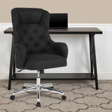 Chambord Home and Office Upholstered High Back Chair in Black Fabric by Office Chairs PLUS