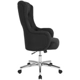 Chambord Home and Office Upholstered High Back Chair in Black Fabric