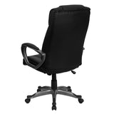 High Back Black LeatherSoft Executive Swivel Office Chair with Arms