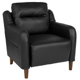Newton Hill Upholstered Bustle Back Arm Chair in Black LeatherSoft
