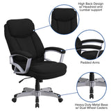 Big & Tall 500 lb. Rated Office Chair with Arms | Black Fabric Executive Ergonomic Office Chair