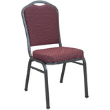 Advantage Premium Burgundy-patterned Crown Back Banquet Chair - Silver Vein by Office Chairs PLUS