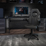 X10 Gaming Chair - Adjustable Racing Chair with Flip-up Arms in Black LeatherSoft