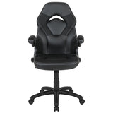 X10 Gaming Chair Racing Office Ergonomic Computer PC Adjustable Swivel Chair with Flip-up Arms, Black LeatherSoft 