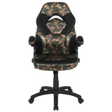 X10 Gaming Chair Racing Office Ergonomic Computer PC Adjustable Swivel Chair with Flip-up Arms, Camouflage/Black LeatherSoft