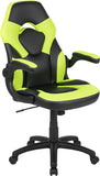 X10 Gaming Chair Racing Office Ergonomic Computer PC Adjustable Swivel Chair with Flip-up Arms, Neon Green/Black LeatherSoft