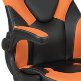 X10 Gaming Chair Racing Office Ergonomic Computer PC Adjustable Swivel Chair with Flip-up Arms, Orange/Black LeatherSoft