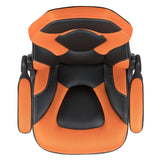 X10 Gaming Chair Racing Office Ergonomic Computer PC Adjustable Swivel Chair with Flip-up Arms, Orange/Black LeatherSoft