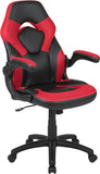 X10 Gaming Chair Racing Office Ergonomic Computer PC Adjustable Swivel Chair with Flip-up Arms, Red/Black LeatherSoft