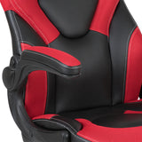 X10 Gaming Chair Racing Office Ergonomic Computer PC Adjustable Swivel Chair with Flip-up Arms, Red/Black LeatherSoft