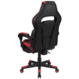 X40 Gaming Chair with Footrest and Massaging Lumbar - Red and Black Racing Chair with Fully Reclining Back