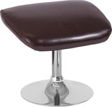 Egg Series Brown LeatherSoft Ottoman by Office Chairs PLUS