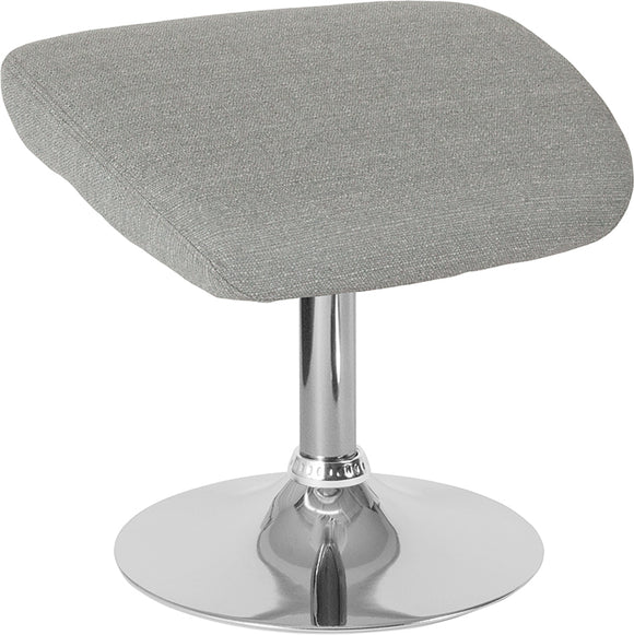 Egg Series Light Gray Fabric Ottoman by Office Chairs PLUS
