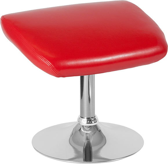 Egg Series Red LeatherSoft Ottoman by Office Chairs PLUS