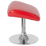 Egg Series Red LeatherSoft Ottoman