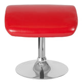 Egg Series Red LeatherSoft Ottoman