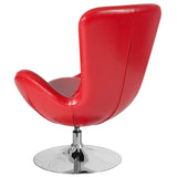 Egg Series Red LeatherSoft Side Reception Chair
