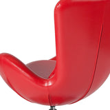 Egg Series Red LeatherSoft Side Reception Chair