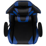 BlackArc X20 Gaming Chair Racing Office Ergonomic Computer PC Adjustable Swivel Chair with Reclining Back in Blue LeatherSoft 