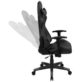 X20 Gaming Chair Racing Office Ergonomic Computer PC Adjustable Swivel Chair with Reclining Back in Gray LeatherSoft