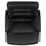 Flash Fundamentals Black LeatherSoft Executive Reception Chair with Black Metal Frame, BIFMA Certified