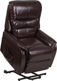 HERCULES Series Brown LeatherSoft Remote Powered Lift Recliner