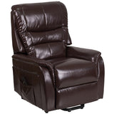 HERCULES Series Brown LeatherSoft Remote Powered Lift Recliner