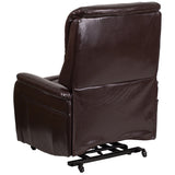 HERCULES Series Brown LeatherSoft Remote Powered Lift Recliner