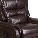 HERCULES Series Brown LeatherSoft Remote Powered Lift Recliner