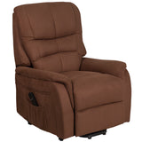 HERCULES Series Brown Microfiber Remote Powered Lift Recliner