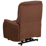 HERCULES Series Brown Microfiber Remote Powered Lift Recliner