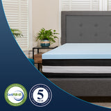 Capri Comfortable Sleep Full 12 Inch CertiPUR-US Certified Foam Pocket Spring Mattress & 2 inch Gel Memory Foam Topper Bundle