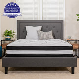 Capri Comfortable Sleep 12 Inch CertiPUR-US Certified Hybrid Pocket Spring Mattress, Queen Mattress in a Box