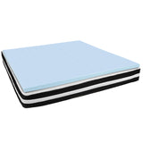 Capri Comfortable Sleep King 10 Inch CertiPUR-US Certified Foam Pocket Spring Mattress & 2 inch Gel Memory Foam Topper Bundle