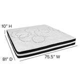 Capri Comfortable Sleep King 10 Inch CertiPUR-US Certified Foam Pocket Spring Mattress & 3 inch Gel Memory Foam Topper Bundle