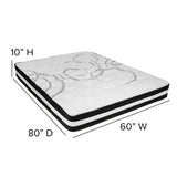 Capri Comfortable Sleep Queen 10 Inch CertiPUR-US Certified Foam Pocket Spring Mattress & 3 inch Gel Memory Foam Topper Bundle