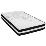 Capri Comfortable Sleep Twin 10 Inch CertiPUR-US Certified Foam Pocket Spring Mattress & 3 inch Gel Memory Foam Topper Bundle