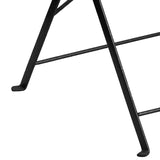 Commercial Grade 30" Round Black Indoor-Outdoor Steel Folding Patio Table