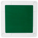 34.5" Square 4-Player Folding Card Game Table with Green Playing Surface and Cup Holders