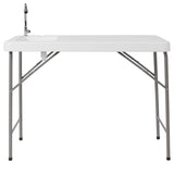 4-Foot Portable Fish Cleaning Table / Outdoor Camping Table and Sink